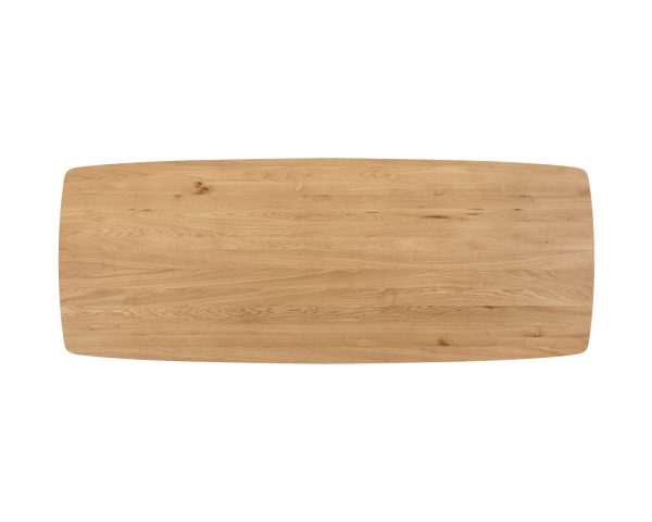 Stolová deska Edge 260x100x3 cm přírodní dubové dřevo zaoblená švýcarská hrana