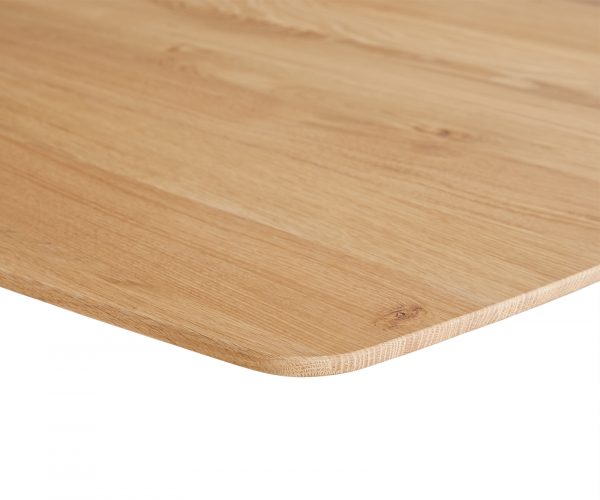 Stolová deska Edge 260x100x3 cm přírodní dubové dřevo zaoblená švýcarská hrana - Image 2