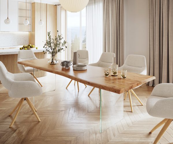 Jídelní stůl Edge 280x100 cm XL přírodní akácie live