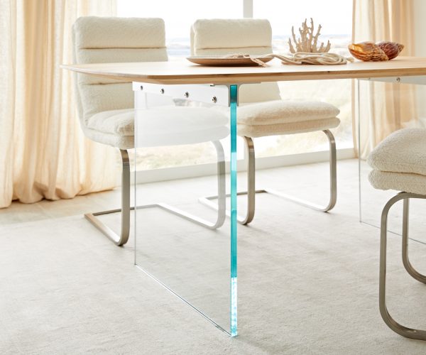 Jídelní stůl Edge 160x90 cm zaoblená přírodní dub švýcarská hrana - Image 5
