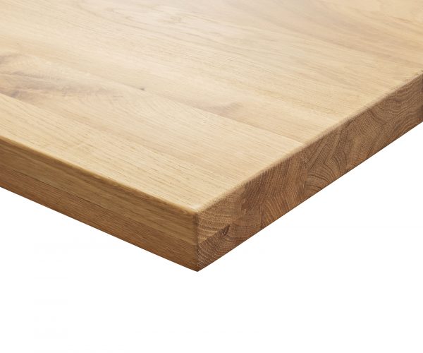 Jídelní stůl Edge 160x90 cm přírodní dub kovová podnož černá - Image 5