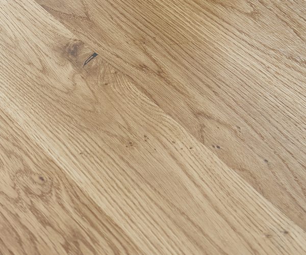 Jídelní stůl Edge 200x100 cm přírodní dub široká podnož nerezová ocel - Image 3