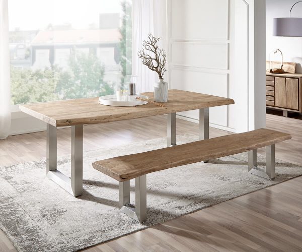 Stolová deska Edge 180x90 cm akácie šampaňská - Image 5