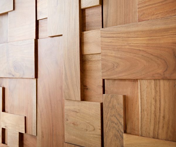 Konferenční stolek Puzzle 120 cm přírodní akácie podnož kov černá - Image 3