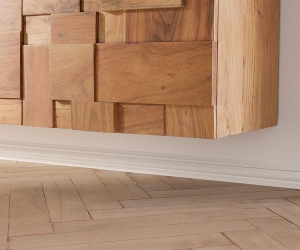 TV stolek Puzzle 175 cm přírodní akácie závěsné - Image 5