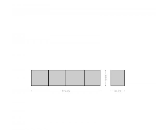 TV stolek Puzzle 175 cm přírodní akácie závěsné - Image 7