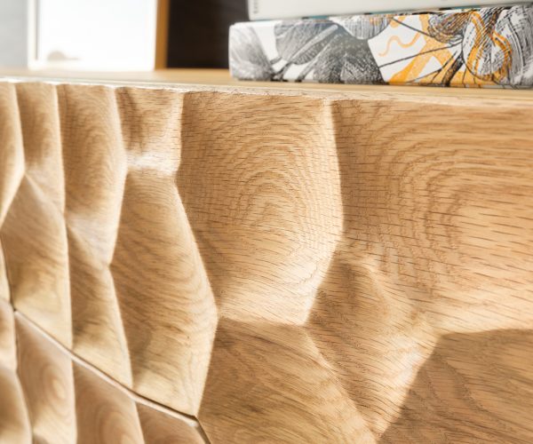 TV stolek Solu 175x35x55 cm přírodní dub 2 dvířka 2 zásuvky kov černá závěsné - Image 6