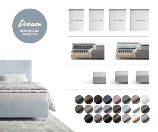 Boxspring postel Dream-Well 200x200 cm mikrovlákno - Image 5