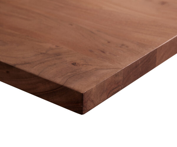 Jídelní stůl Edge 200x100cm XL akácie hnědá podnož plochá ocel nerezová ocel - Image 5