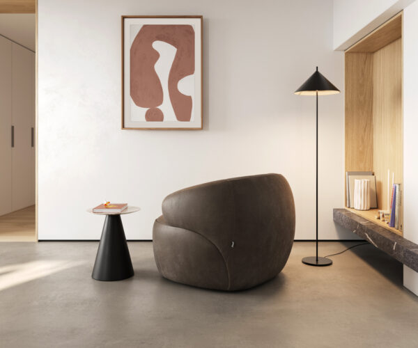 Lounge Jídelní židle Nova 88x88 cm mikrovlákno taupe vintage - Image 4