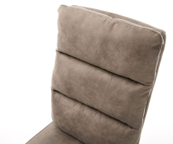 Jídelní židle Pela-Flex Taupe vintage křížová podnož hranatá zlatá 180° otočná taštičkové pružiny - Image 4