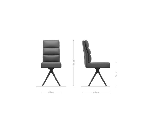 Jídelní židle Pela-Flex Taupe vintage křížová podnož hranatá zlatá 180° otočná taštičkové pružiny - Image 6