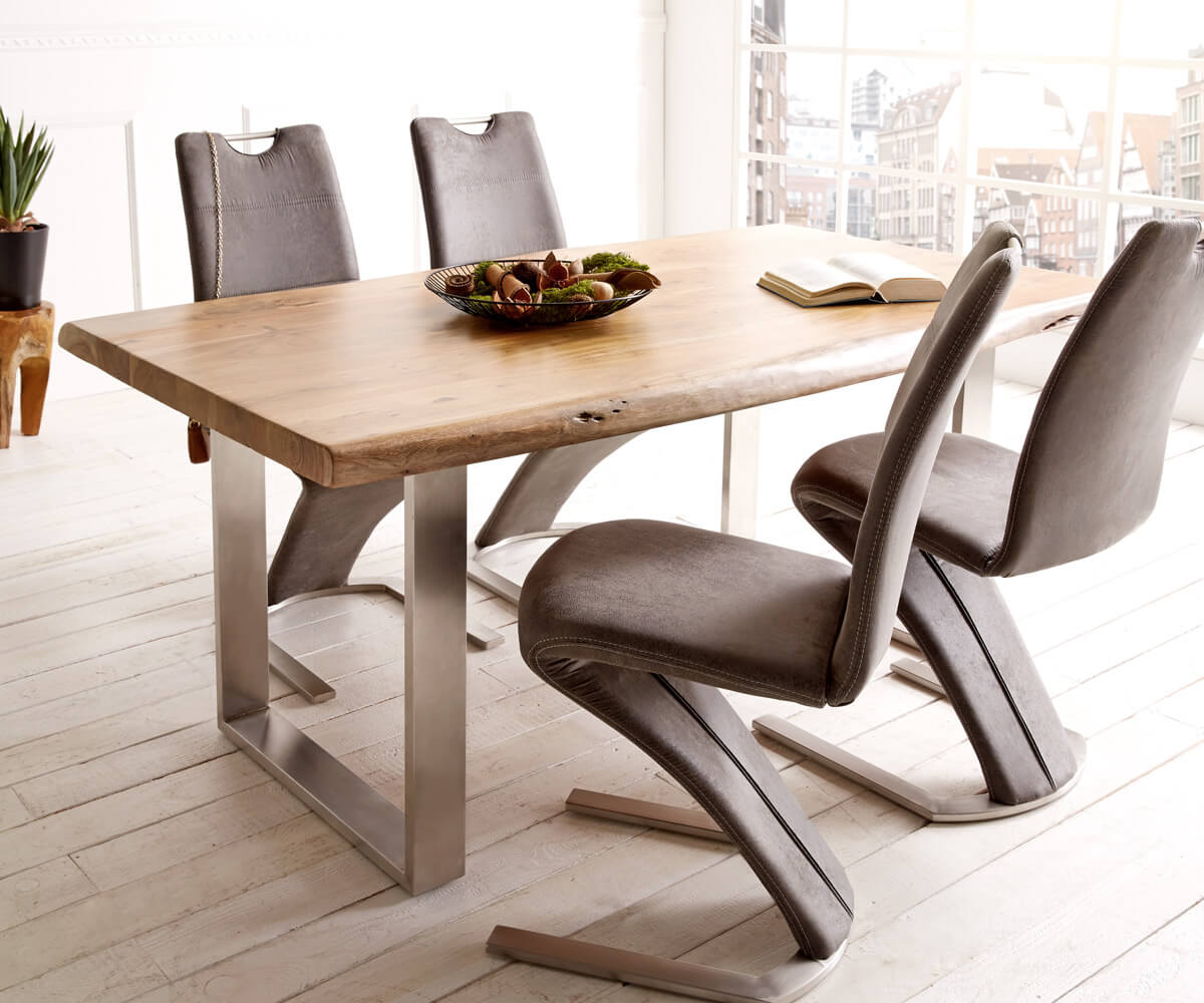 Jídelní stůl Edge deska 280x100 cm XL akácie přírodní Live-Edge - Obrázek 5