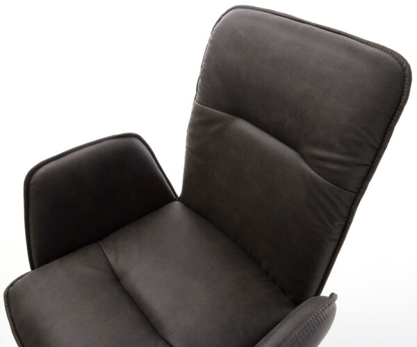 Otočná židle Vinja-Flex antracitová vintage křížová podnož hranatá černá - Image 4
