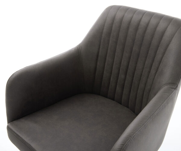 Jídelní židle Greg-Flex antracitová vintage konzolová podnož plochá černá - Image 4