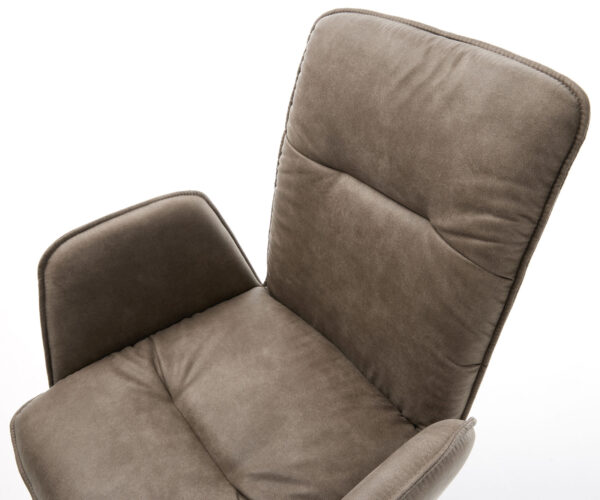 Jídelní židle Vinja-Flex taupe vintage zúžená podnož nerezová ocel - Image 4