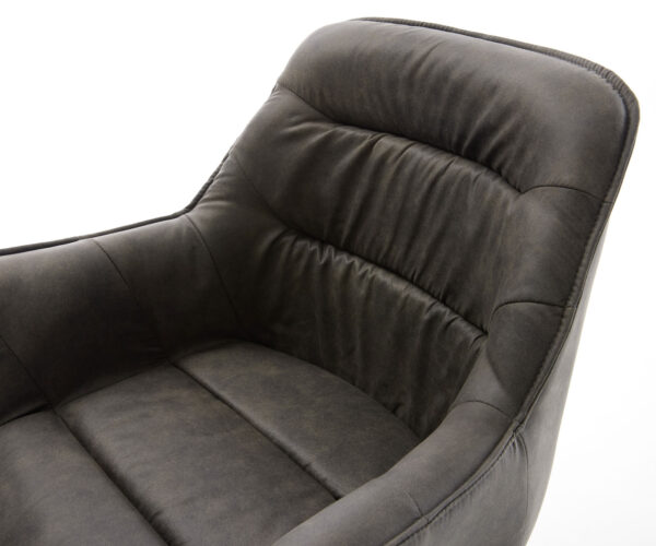 Jídelní židle Kaira-Flex antracitová vintage černá podnož - Image 4