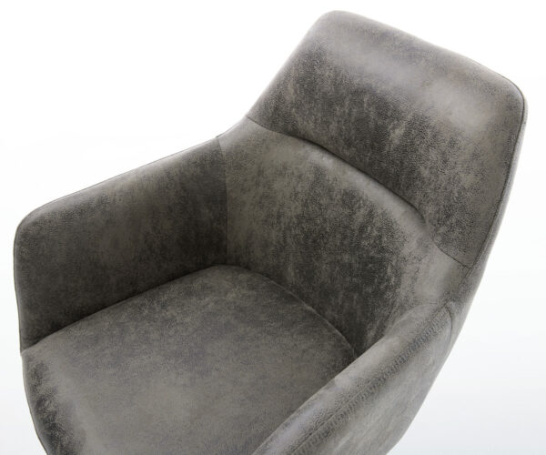 Jídelní židle Pejo-Flex šedá vintage zúžená podnož nerezová ocel - Image 4