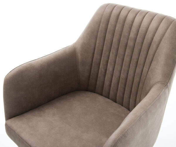 Otočná židle Greg-Flex taupe vintage křížová podnož zúžená černá - Image 4