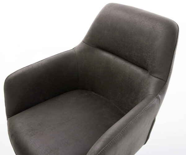 Otočná židle Pejo-Flex antracitová vintage křížová podnož zúžená černá - Image 4