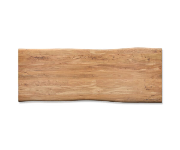 Jídelní stůl Edge 260x100cm akácie přírodní nerezová ocel stříbrná šikmá - Image 3