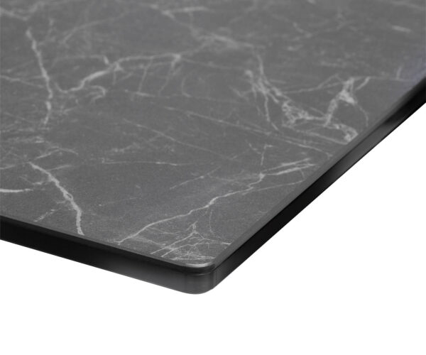 Jídelní stůl Edge 300x100 cm keramika Laminam® Nero Greco šedá šikmá podnož kov černá - Image 5