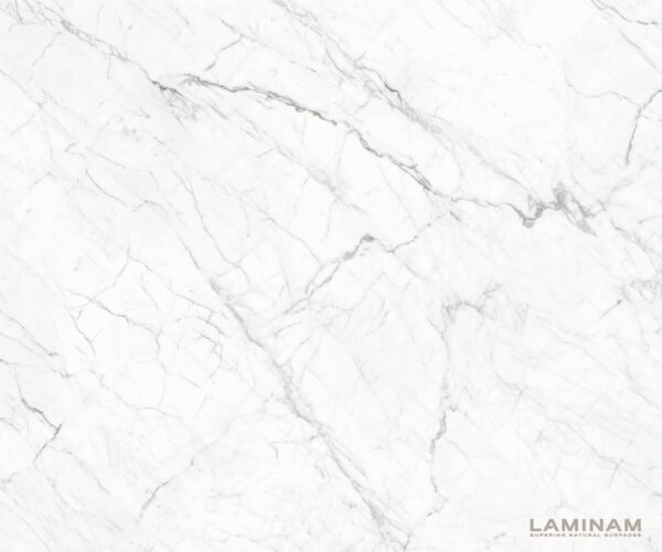 Jídelní stůl Edge 300x100 cm keramika Laminam® Statuarettio bílá úzká podnož nerezová ocel - Image 3
