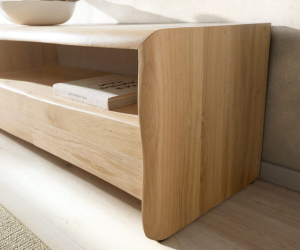 TV stolek Edge 230 cm přírodní dub 4 zásuvky - Image 4