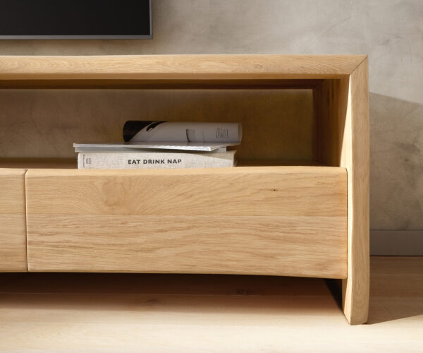TV stolek Edge 230 cm přírodní dub 4 zásuvky - Image 7