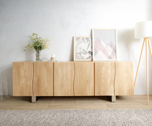 Příborník Edge 220 cm přírodní dub 6 dveří - Image 2