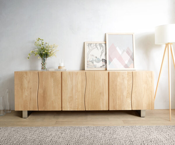 Příborník Edge 220 cm přírodní dub 6 dveří - Image 5