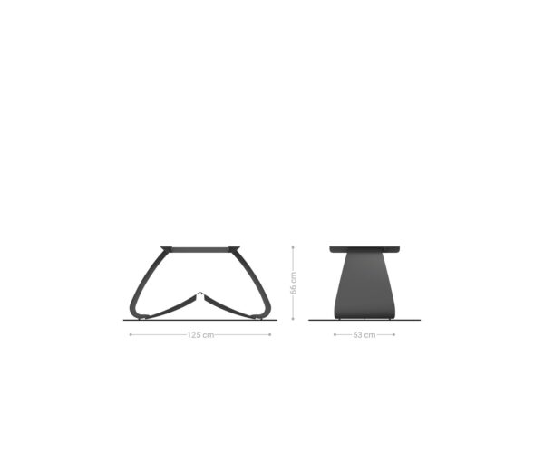 Podnož ve tvaru "W" černá pro rozkládací stoly od 180-300 cm - Image 3