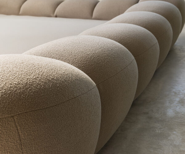 Čalouněná postel Perlla 180x200 cm bouclé taupe - Image 7