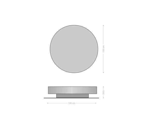 Konferenční stolek Ryo 120x30 cm zlatá metalíza - Image 6