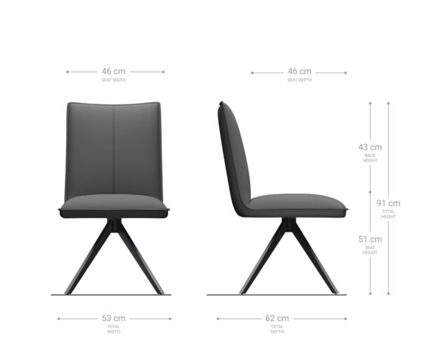 Otočná židle Lelio-Flex texturovaná tkanina světle šedá křížový rám hranatý zlatý otočný o 180° - Image 6