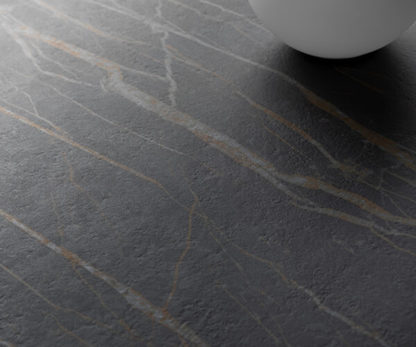 Jídelní stůl Edge 300x100 Keramika Laminam®Noir Desir Hnědá Pilier Nerezová ocel Grafitová - Image 5