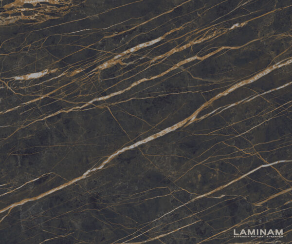Jídelní stůl Edge 300x100 Keramika Laminam®Noir Desir Hnědá Pilier Nerezová ocel Grafitová - Image 3