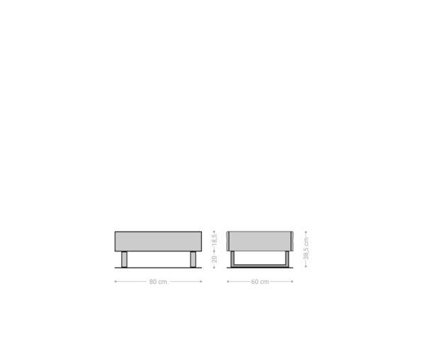 Konferenční stolek New Live-Edge 80x60 cm přírodní akácie 2 zásuvky běhoun kartáčovaná nerezová ocel - Image 6