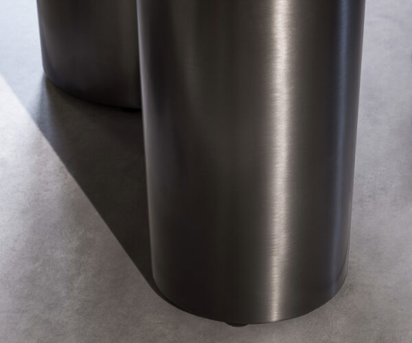 Jídelní stůl Edge Oval 220x120 Keramika Laminam® Nero Greco Anthracite Troa Nerezová ocel Grafit - Image 7
