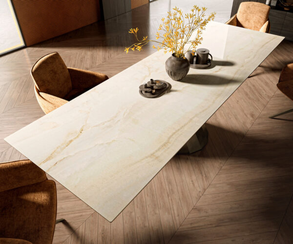 Jídelní stůl Edge 300x100 Keramický Laminam® Onice Oro ?Parabel Metallic Gold - Image 4