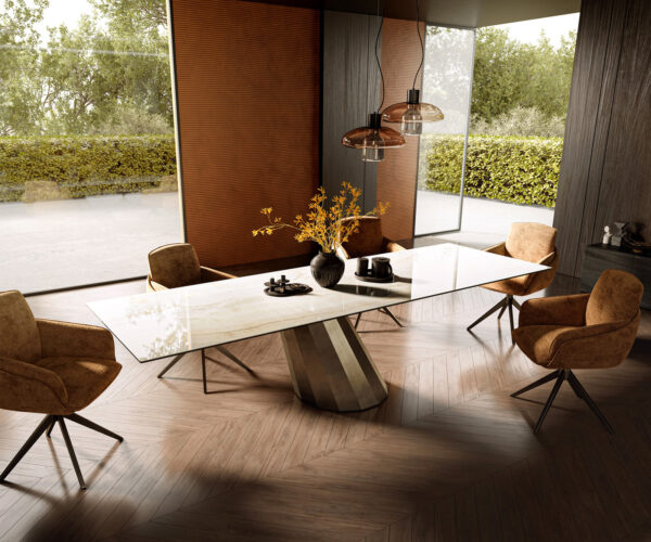 Jídelní stůl Edge 300x100 Keramický Laminam® Onice Oro ?Parabel Metallic Gold - Image 7