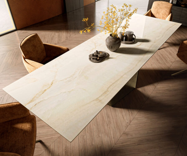 Jídelní stůl Edge 300x100 Keramický laminát® Onice Oro ?Prisma Metallic Gold - Image 4