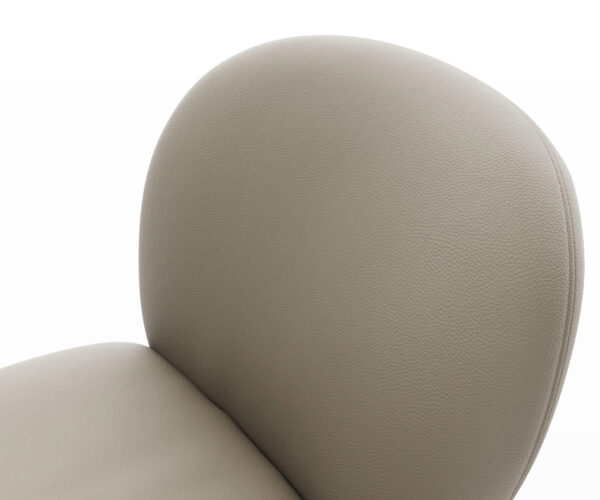 Otočná židle Nube-Flex bláto z pravé kůže Křížový rám široký nerezový 360° otočný Houpací funkce jádro z kapesních pružin - Image 4