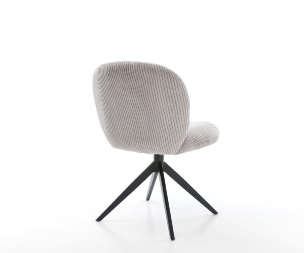 Otočná židle Nube-Flex Cord Stříbrnošedá Křížový rám široký Černá Otočná o 360° Houpací funkce Kapesní pružinové jádro - Image 5