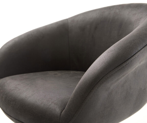 Otočná židle Vinka-Flex s područkami Mikrovlákno antracit Vintage Křížový rám široký černý 360° otočný Houpací funkce Kapesní pružinové jádro - Image 4
