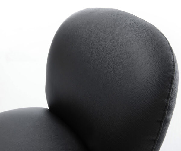 Otočná židle Nube-Flex Pravá kůže Černý křížový rám široký Nerezová ocel Otočná o 360° Houpací funkce Kapesní pružinové jádro - Image 4