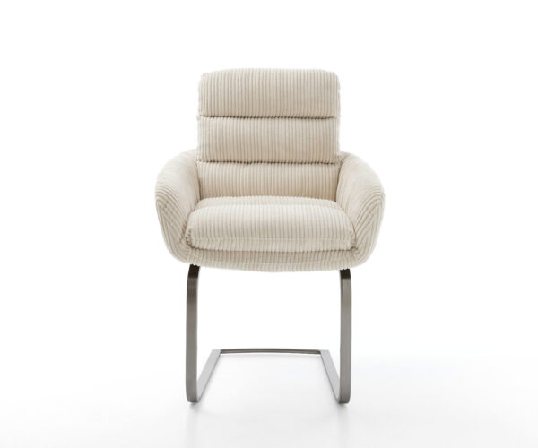 Konzolová židle Abelia-Flex s područkami Cord Beige Konzolová židle plochá Graphite - Image 2
