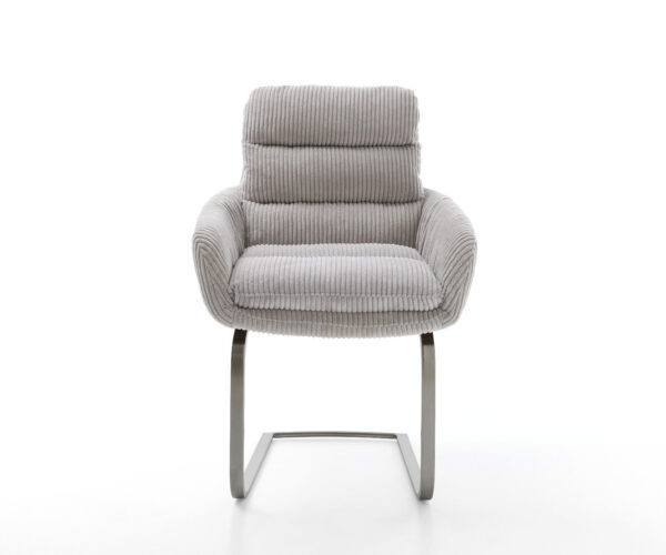 Konzolová židle Abelia-Flex s područkami Cord silver grey Konzolová židle flat graphite - Image 2