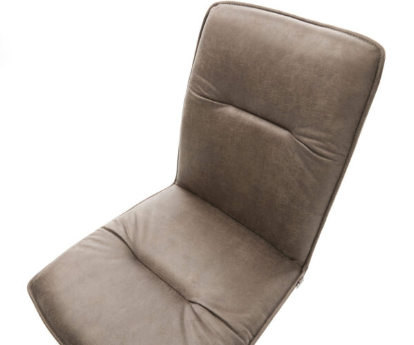 Jídelní židle Vinjo-Flex taupe vintage tenká podnož nerezová ocel - Image 4