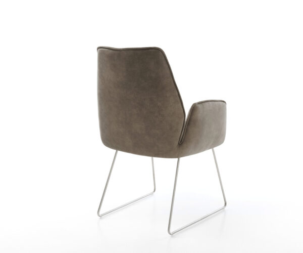 Jídelní židle Zoa-Flex taupe vintage tenká podnož nerezová ocel - Image 5